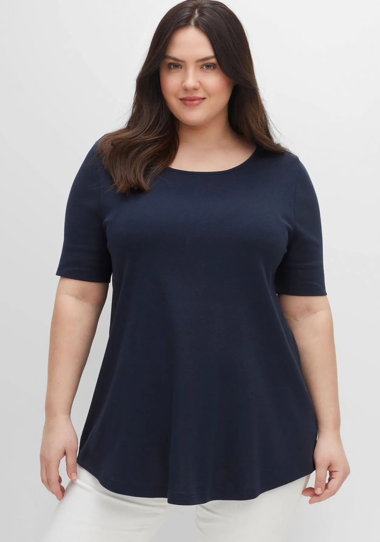 Longshirt mit abgerundetem Saum<sheego Discount