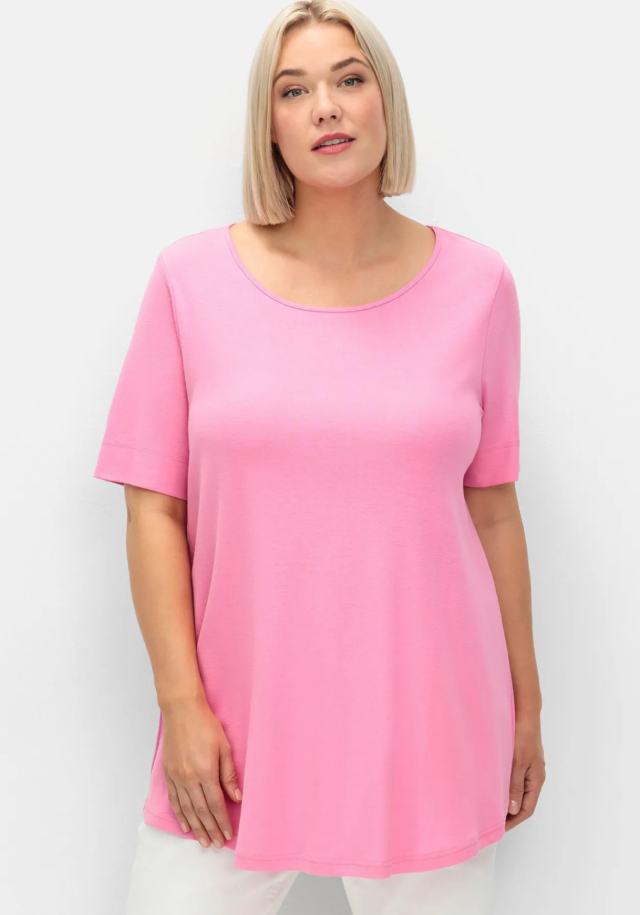 Longshirt mit abgerundetem Saum<sheego Online