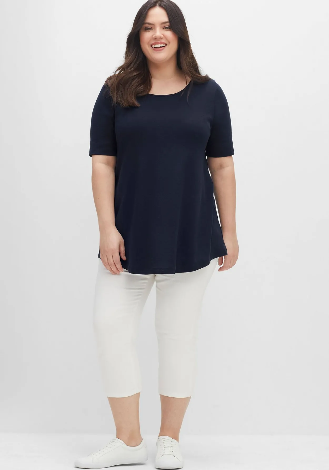 Longshirt mit abgerundetem Saum<sheego Discount