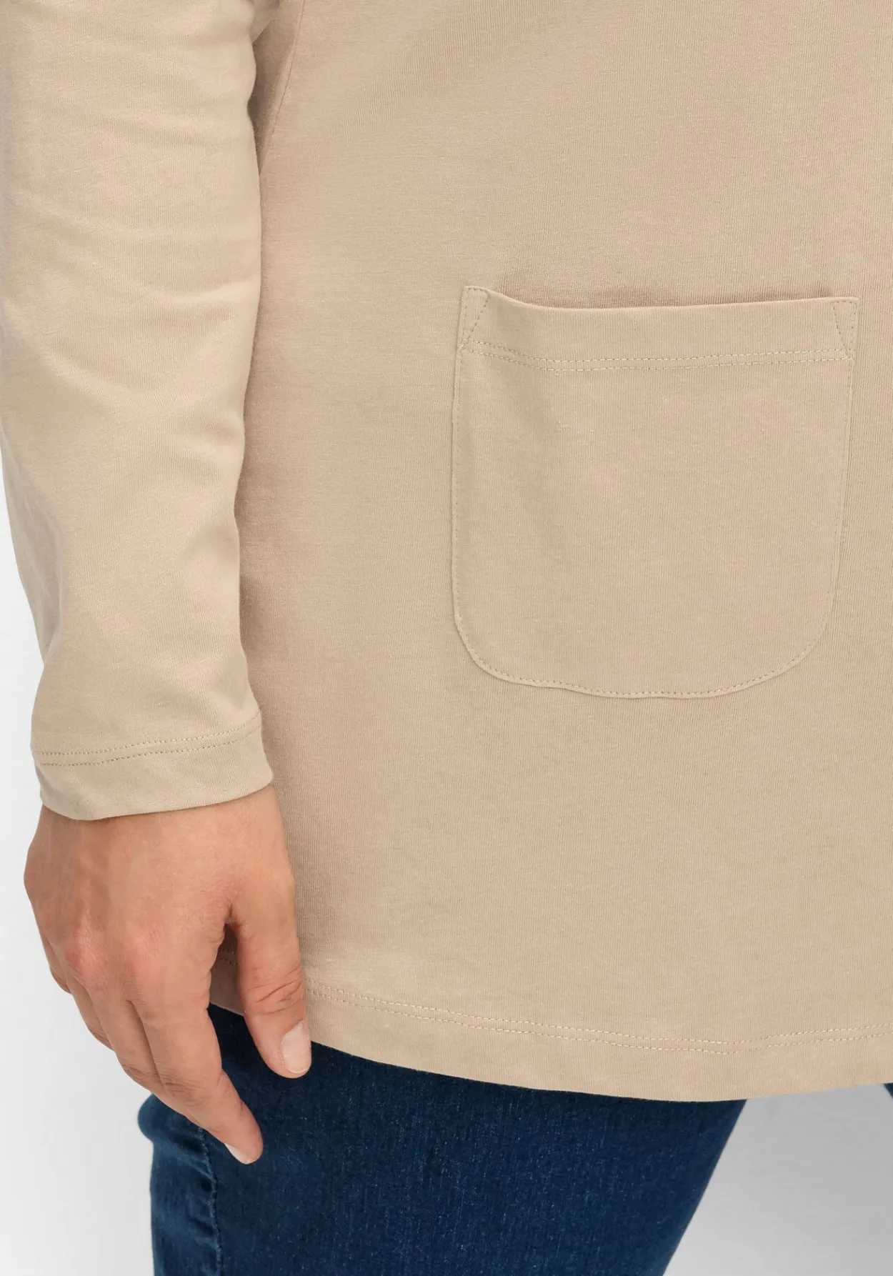 Longshirt mit aufgesetzten Taschen<sheego Hot