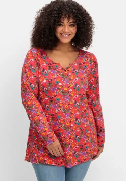 Longshirt mit Blümchen-Alloverdruck<sheego by Joe Browns Fashion