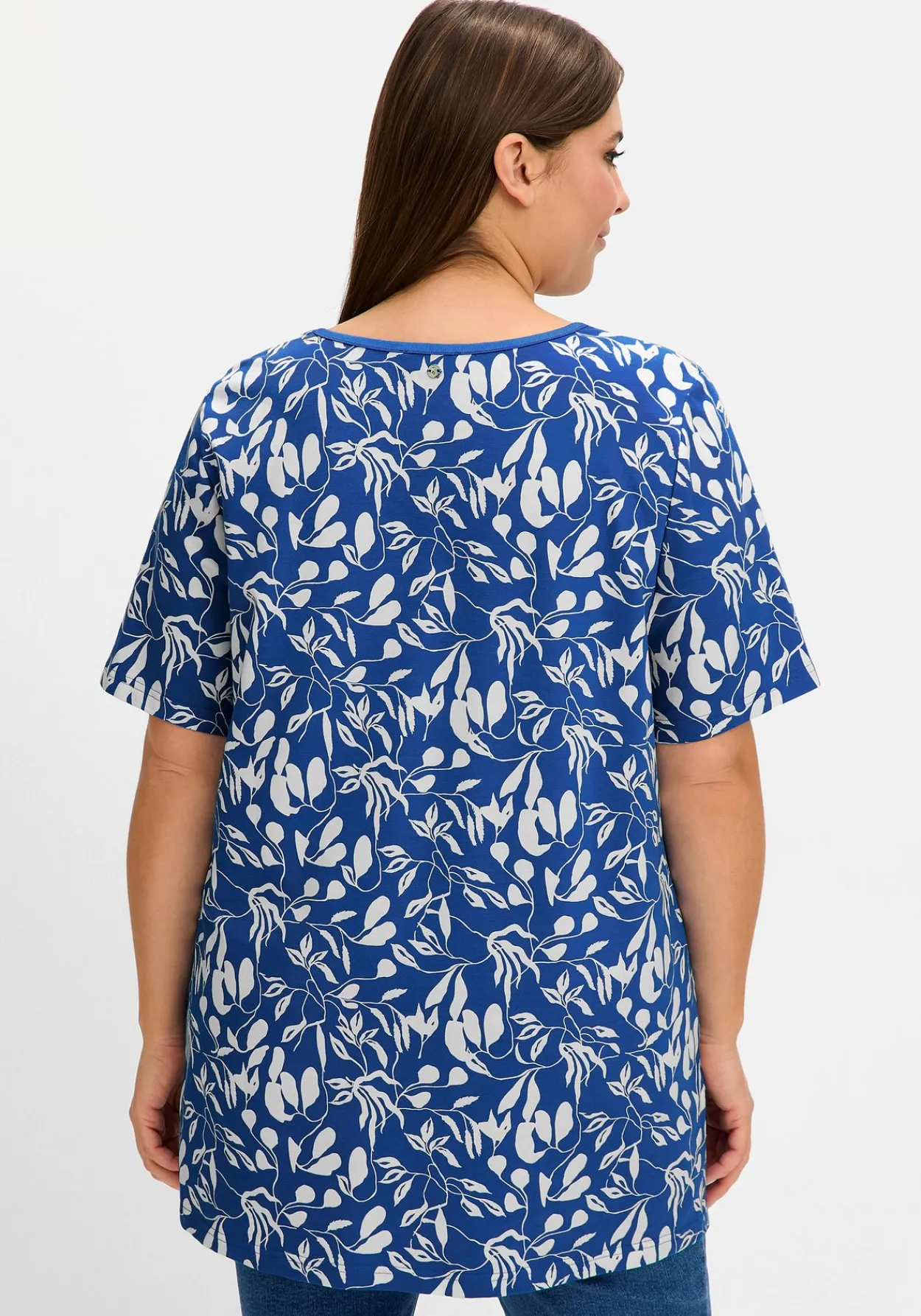 Longshirt mit Blumendruck, in leichter A-Linie<sheego Outlet