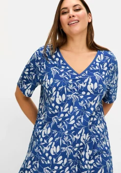 Longshirt mit Blumendruck, in leichter A-Linie<sheego Outlet