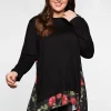 Longshirt mit floral bedruckten Einsätzen<sheego by Joe Browns Clearance
