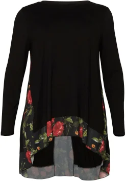 Longshirt mit floral bedruckten Einsätzen<sheego by Joe Browns Clearance