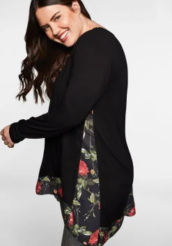 Longshirt mit floral bedruckten Einsätzen<sheego by Joe Browns Clearance