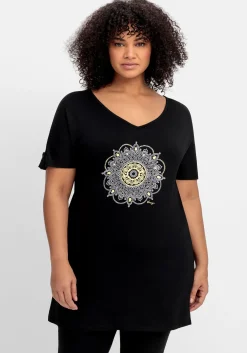 Longshirt mit Frontdruck, in Oversized-Form<sheego Hot