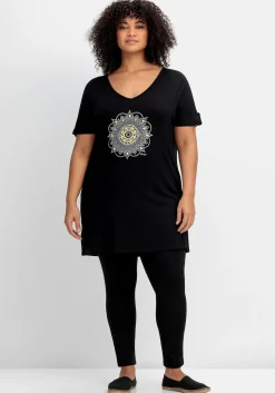 Longshirt mit Frontdruck, in Oversized-Form<sheego Hot