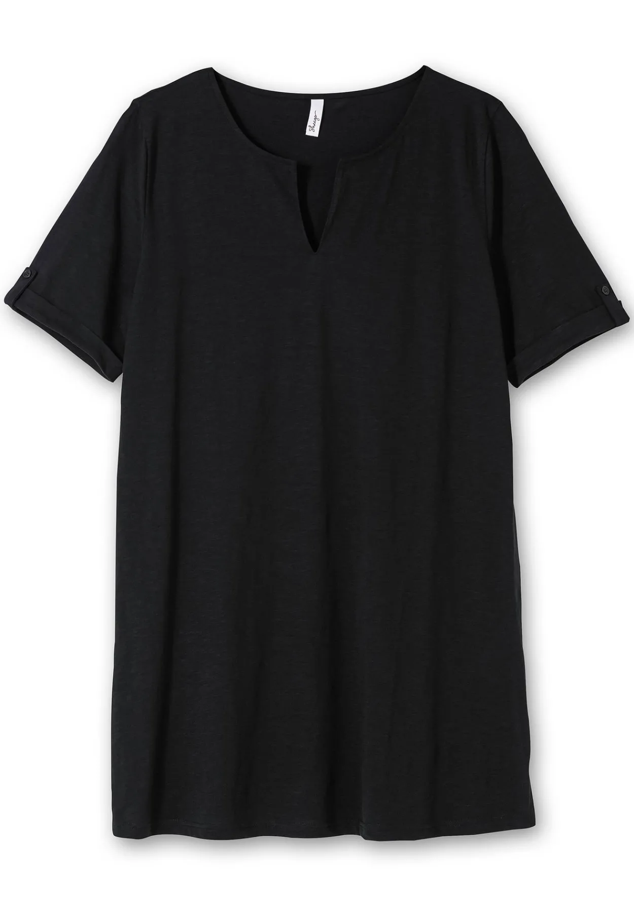Longshirt mit geschlitztem Ausschnitt<sheego Discount