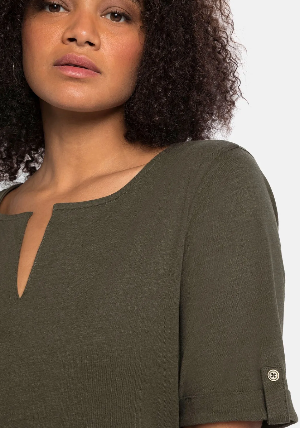 Longshirt mit geschlitztem Ausschnitt<sheego New