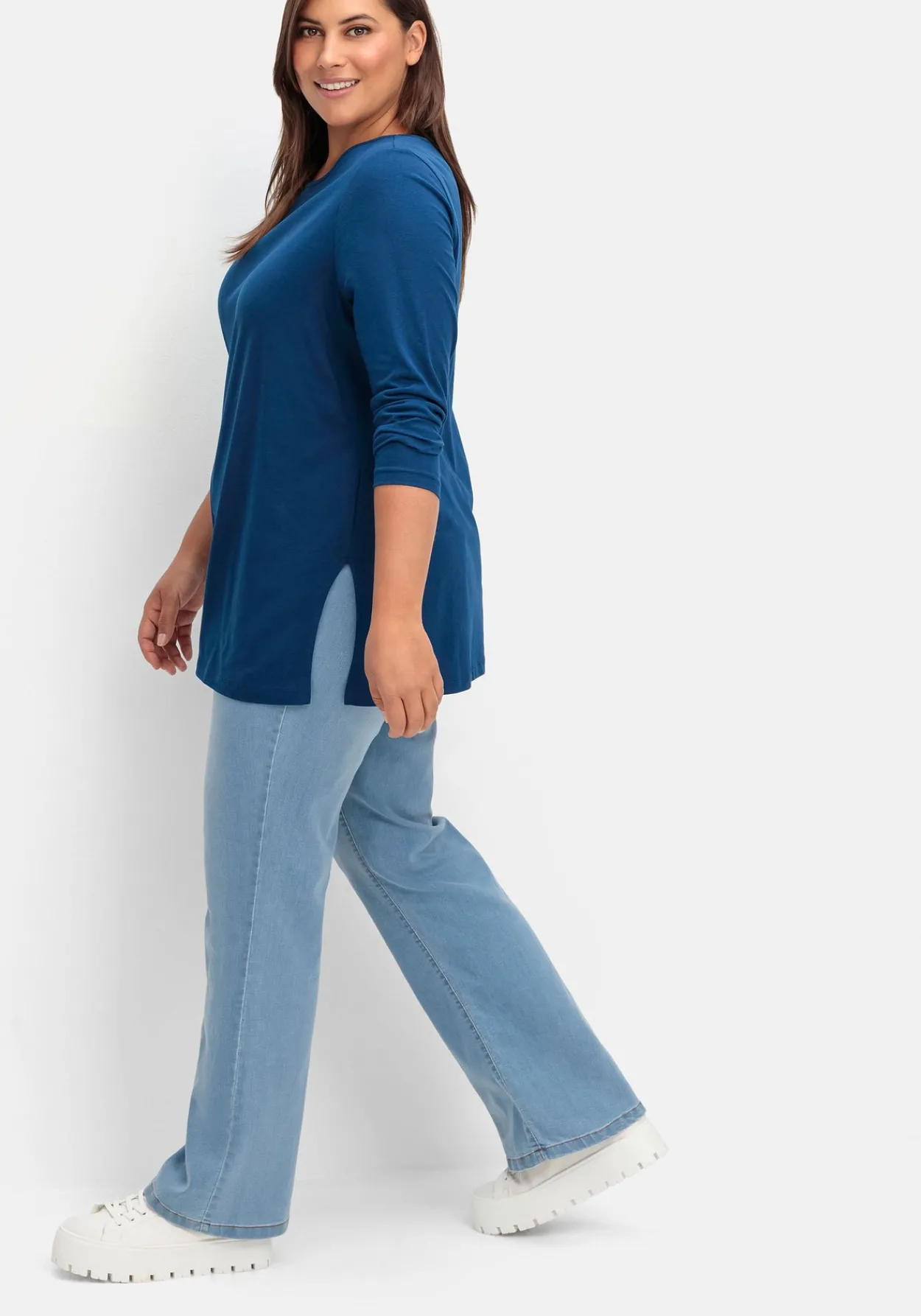 Longshirt mit hohen Seitenschlitzen<sheego Best