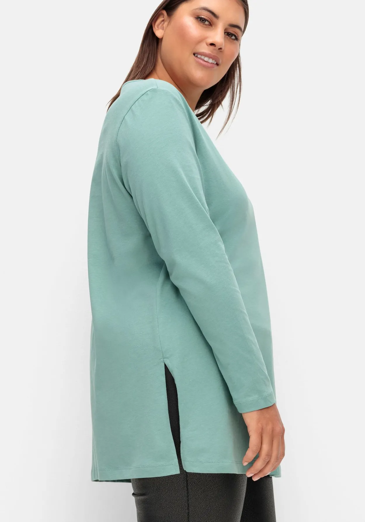 Longshirt mit hohen Seitenschlitzen<sheego Discount
