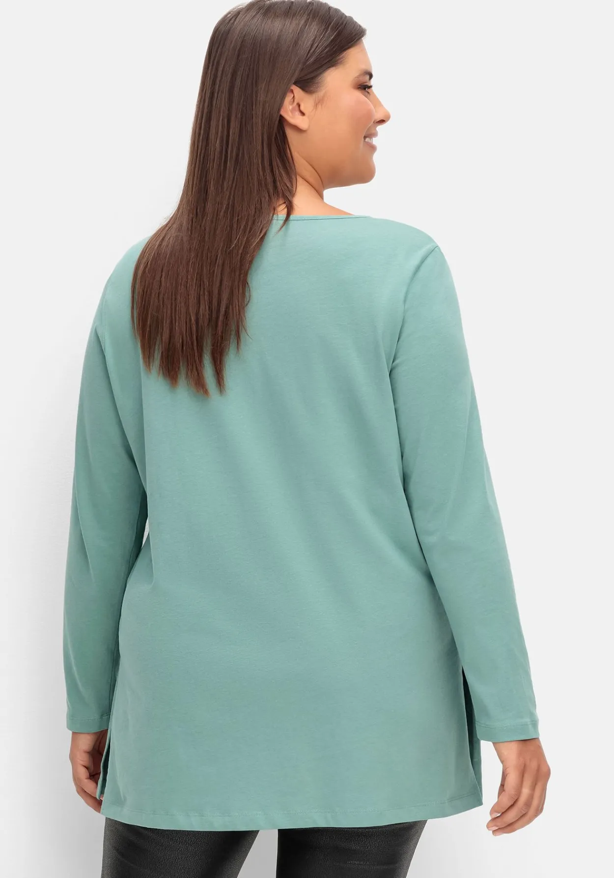 Longshirt mit hohen Seitenschlitzen<sheego Discount
