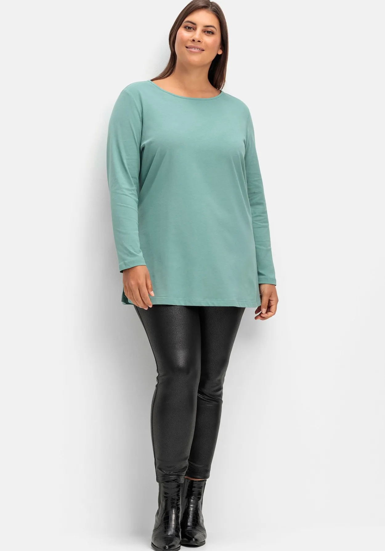 Longshirt mit hohen Seitenschlitzen<sheego Discount