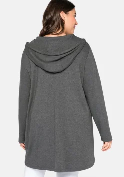 Longshirt mit Kängurutasche, im Vokuhila-Schnitt<sheego Sale