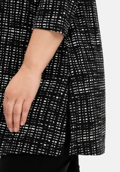 Longshirt mit Print und Wasserfall-Ausschnitt<sheego Online