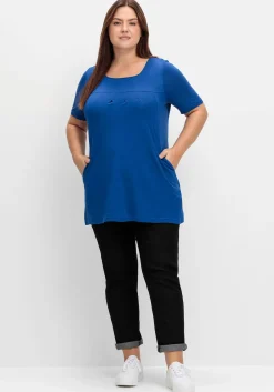 Longshirt mit Taschen und Karreeausschnitt<sheego Sale