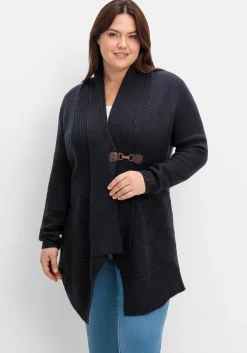 Longstrickjacke mit Schalkragen und Zipfelsaum<sheego by Joe Browns Outlet