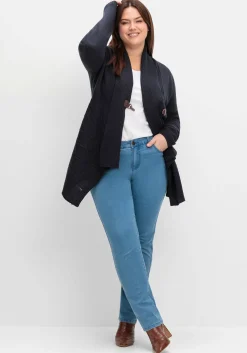 Longstrickjacke mit Schalkragen und Zipfelsaum<sheego by Joe Browns Outlet