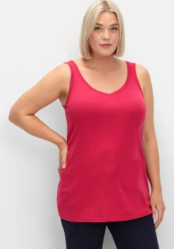 Longtop in Rippqualität, mit weitem Ausschnitt<sheego Fashion