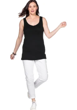 Longtop in Rippqualität, mit weitem Ausschnitt<sheego Online