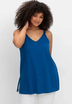 Longtop mit Knotendetail am Träger<sheego Hot