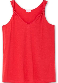 Longtop mit Knotendetail am Träger<sheego Fashion