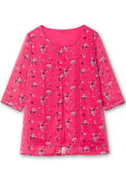 Longtunika im Lagenlook, mit Blumenprint<sheego Outlet