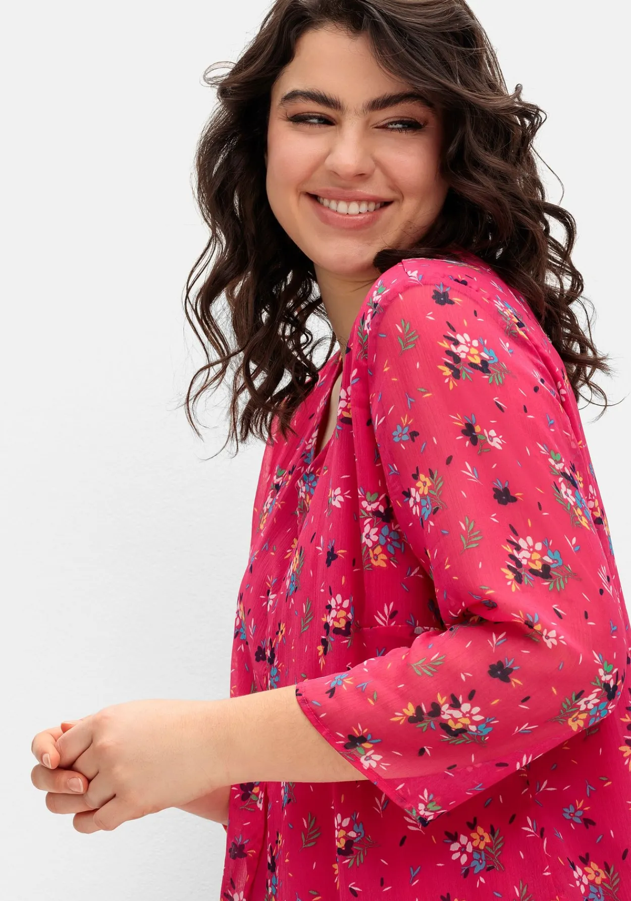 Longtunika im Lagenlook, mit Blumenprint<sheego Outlet