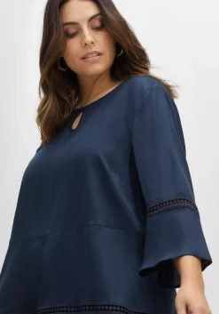 Longtunika in A-Linie, mit Lochmusterdetails<sheego Fashion