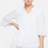 Longtunika mit Lochmusterdetails und Volantspitze<sheego Clearance