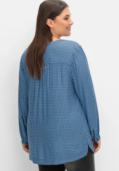 Longtunika mit Minimaldruck und Knopfleiste<sheego New