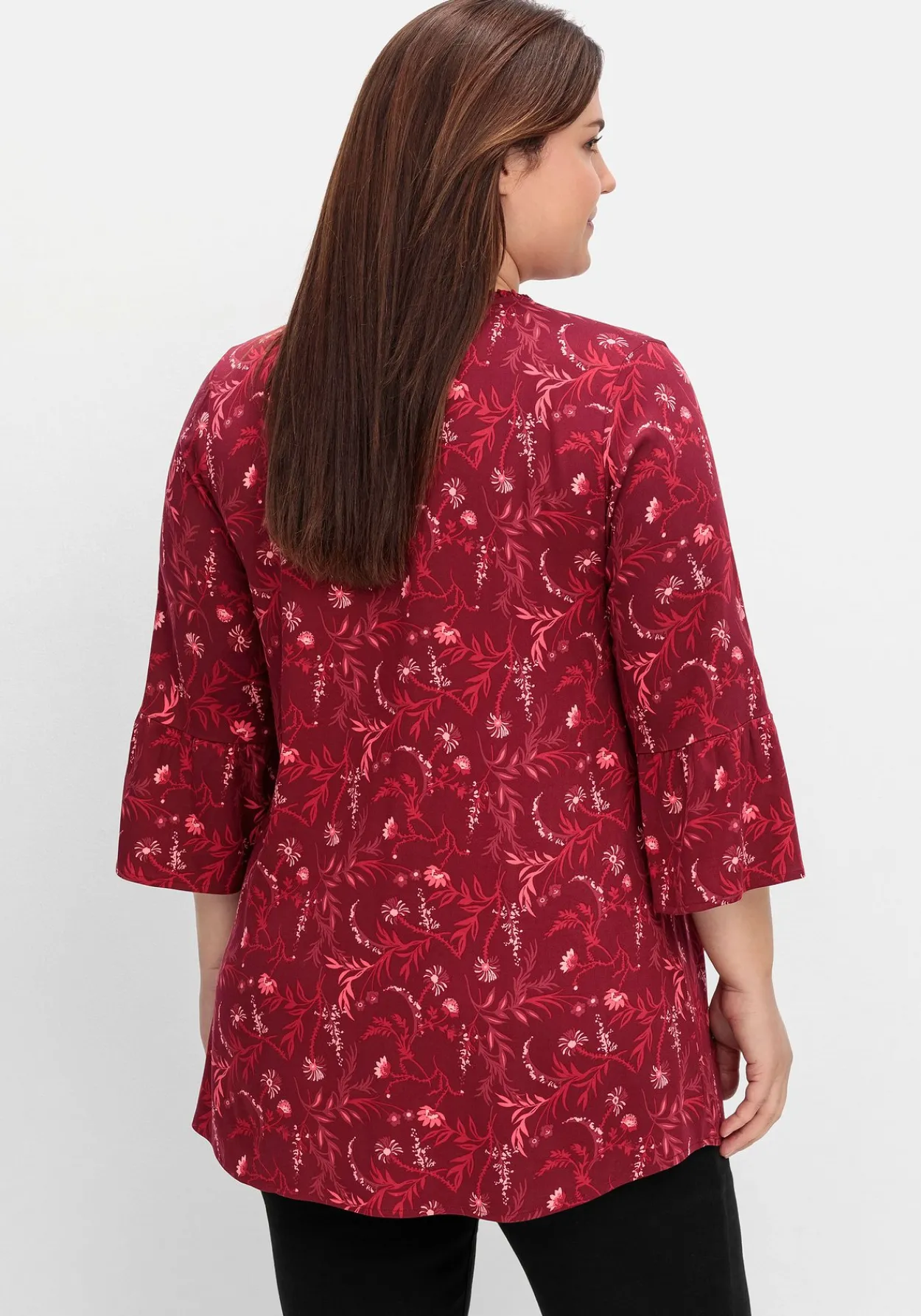 Longtunika mit Volants an den 3/4-Ärmeln<sheego Fashion