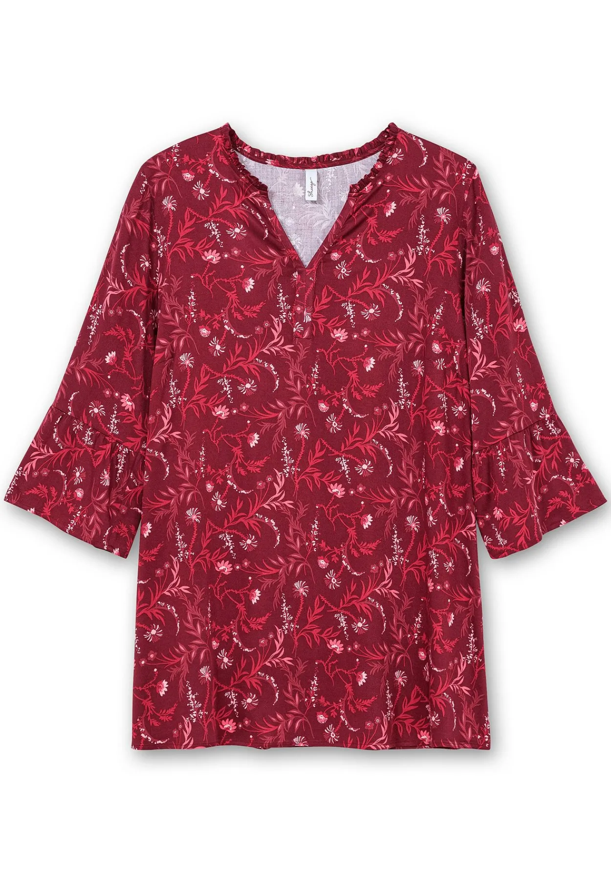 Longtunika mit Volants an den 3/4-Ärmeln<sheego Fashion