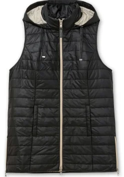 Longweste mit Kapuze und Kontrastdetails<sheego Clearance