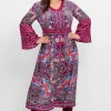 Maxikleid im Boho-Stil, mit Trompetenärmeln<sheego by Joe Browns Fashion