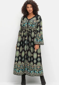 Maxikleid im Boho-Stil, mit Trompetenärmeln<sheego by Joe Browns Sale