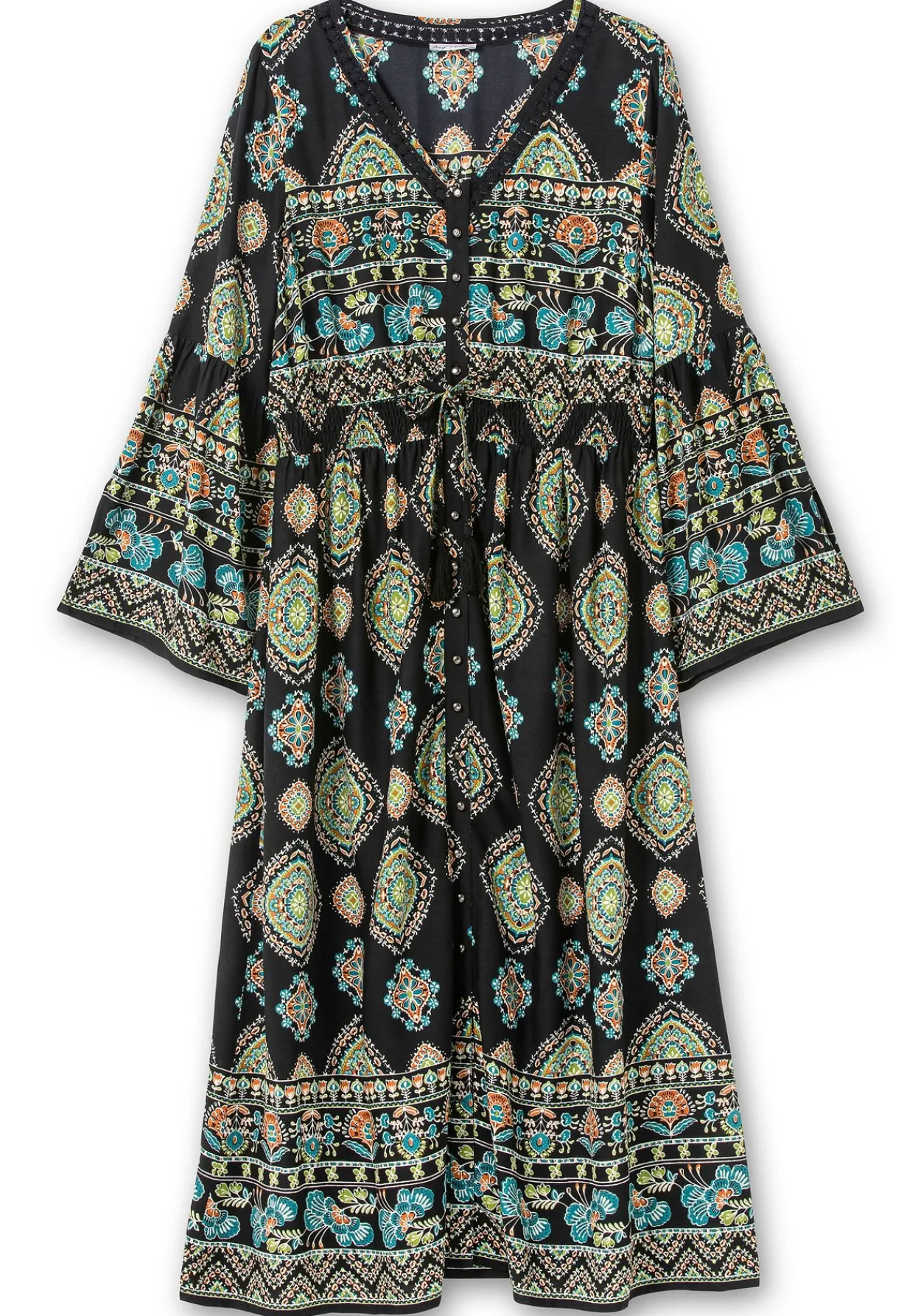 Maxikleid im Boho-Stil, mit Trompetenärmeln<sheego by Joe Browns Sale