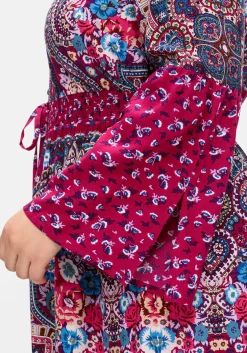 Maxikleid im Boho-Stil, mit Trompetenärmeln<sheego by Joe Browns Fashion