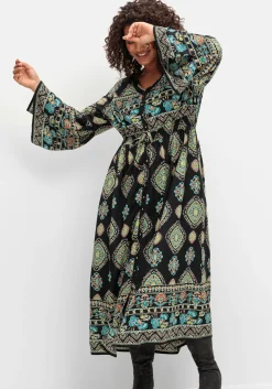 Maxikleid im Boho-Stil, mit Trompetenärmeln<sheego by Joe Browns Sale