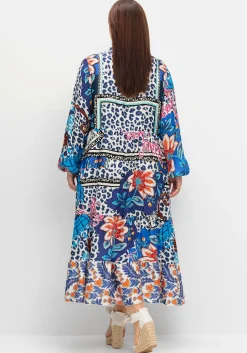 Maxikleid im Mustermix, in Satinqualität<sheego loves miss goodlife Hot