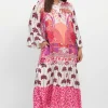 Maxikleid im Mustermix, mit Trompetenärmeln<sheego loves miss goodlife New
