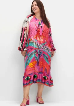 Maxikleid im Mustermix, mit Volant am Saum<sheego loves miss goodlife Best