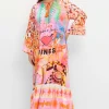 Maxikleid im Mustermix, mit Volant am Saum<sheego loves miss goodlife New