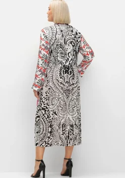 Maxikleid im Mustermix, mit Manschettenärmeln<sheego loves miss goodlife Outlet