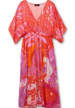Maxikleid im Mustermix, mit tiefem V-Ausschnitt<sheego loves miss goodlife Best