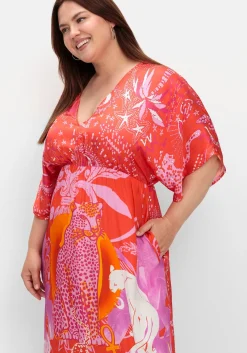 Maxikleid im Mustermix, mit tiefem V-Ausschnitt<sheego loves miss goodlife Best