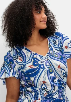 Maxikleid im Paisleymuster, mit Smokbund<sheego by Joe Browns Online
