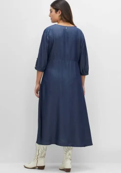Maxikleid in Denimoptik, mit Knopfleiste<sheego Clearance