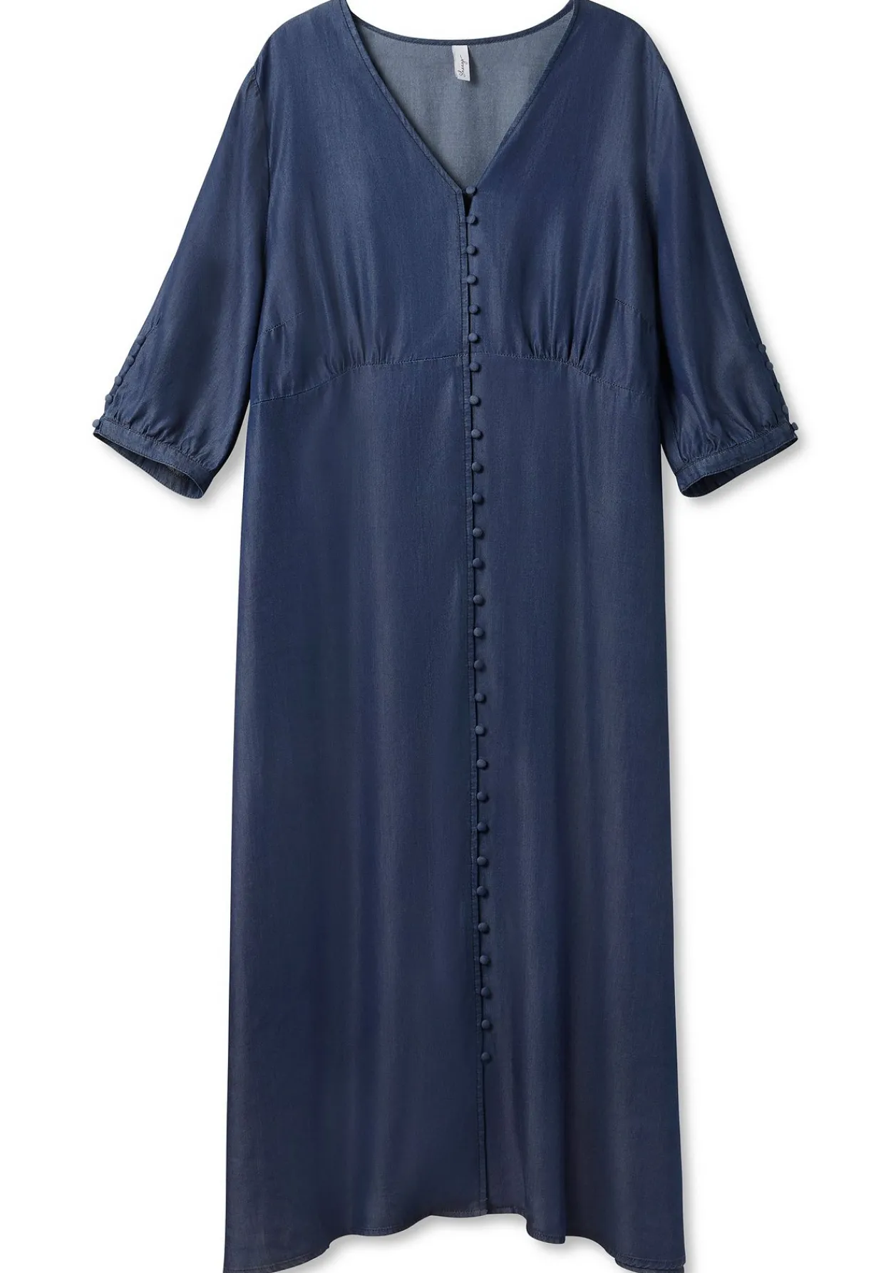 Maxikleid in Denimoptik, mit Knopfleiste<sheego Clearance